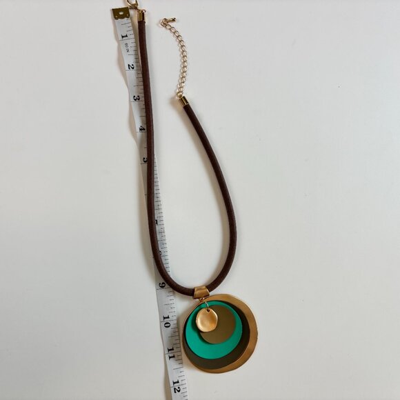 Boho Pendant Necklace Multilayer Circle Design Adjustable Gift Ready - Picture 5 of 6